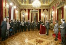 Elena Torres y el resto de Presidentes autonómicos, en el Salón del Trono