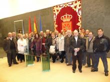 Miembros del Club de Jubilados de Cizur en la Sala Institucional