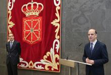 El Presidente del Parlamento, Alberto Catalán, en su intervención