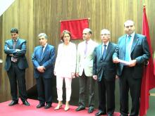 Alberto Catalán, junto a Yolanda Barcina, Juan Manuel Fernández y otras autoridades
