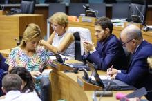 Sergio Sayas, Luis Zarraluqui, Begoña Ganuza, Ana San Martín (T.P. UPN)