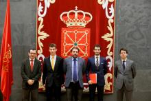 Ángel Gómez, Andrés Turiel, Unai Hualde, Nicolás Pulido, Jorge Noval (i-d)