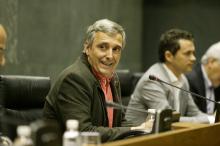 Iñaki Irazabalbeitia (Alianza Libre Europea-Aralar), Samuel Caro, Vicepresidente Primero del Parlamento de Navarra
