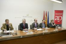 Juan Damián Moreno, Luis María Díez Picazo, Alberto Catalán, Ángel Gómez Montoro y Juan Manuel Fernández (i-d)