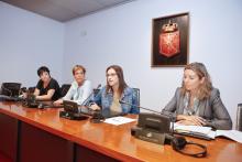 Nuria Medina (PSN), lehendakari, Begoña Ganuza (UPN), lehendakari orde, Asun Fernández de Garaialde (EH Bildu), idazkari