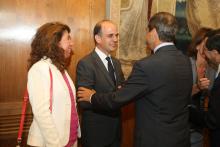 Alberto Catalán felicita al nuevo Rector, Sánchez Tabernero