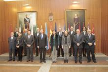 Alberto Catalán, junto al resto de presidentes que asistentes a la jornada inaugural de la Coprepa