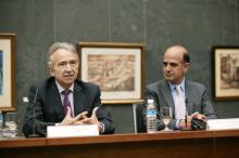 Francisco López, presidente del Cosnejo Escolar del Estado, Alberto Catalán