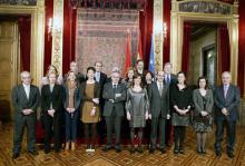 Foto de familia en la sede del Ejecutivo Foral