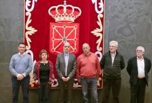 Samuel Caro, Itxaso Lete, Alberto Catalán, Txentxo Jiménez, Koldo Amezketa, Miguel Esparza (Letrado Mayor)