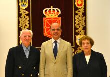 Nieto, Catalán y la mujer del presidente del centro navarro.